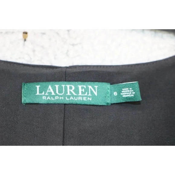 Lauren Ralph Lauren Black Ruched Dress-Size 6-Great Condition - Picture 3 of 8